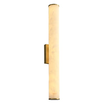 Callisto Vertical Alabaster LED Sconce | Sleek LED Accent for Modern Interiors - View 14
