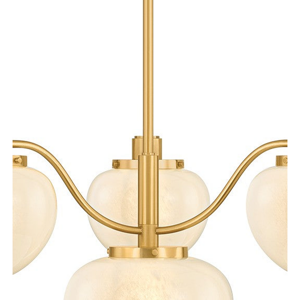 Camden Glass Four-Light Chandelier — Elegant Multi-Arm Ceiling Light with Warm Cascading Glow