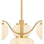 Camden Glass Four-Light Chandelier — Elegant Multi-Arm Ceiling Light with Warm Cascading Glow