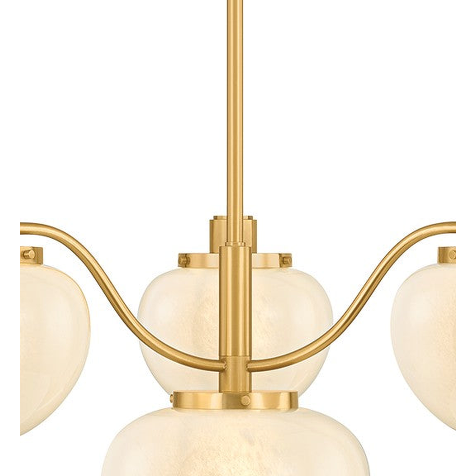 Camden Glass Four-Light Chandelier — Elegant Multi-Arm Ceiling Light with Warm Cascading Glow