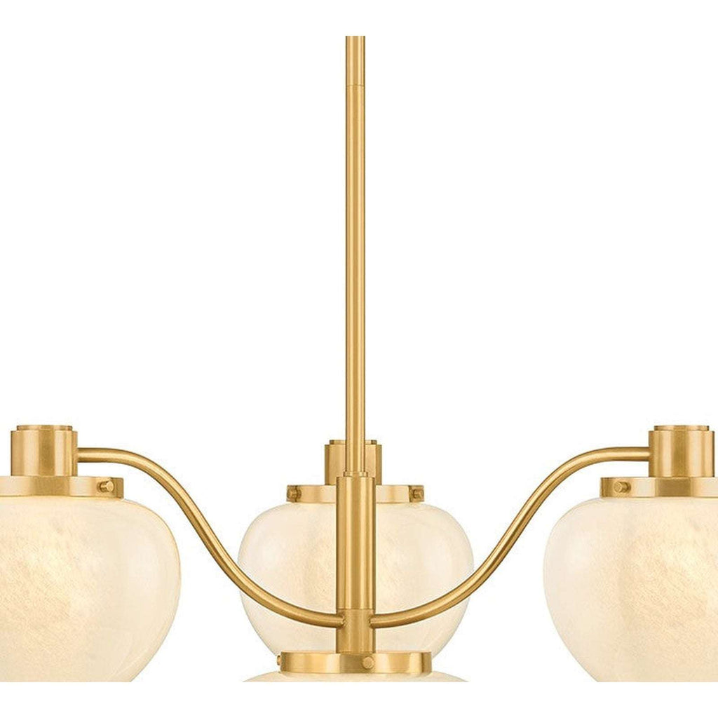 Camden Glass Four-Light Chandelier — Elegant Multi-Arm Ceiling Light with Warm Cascading Glow