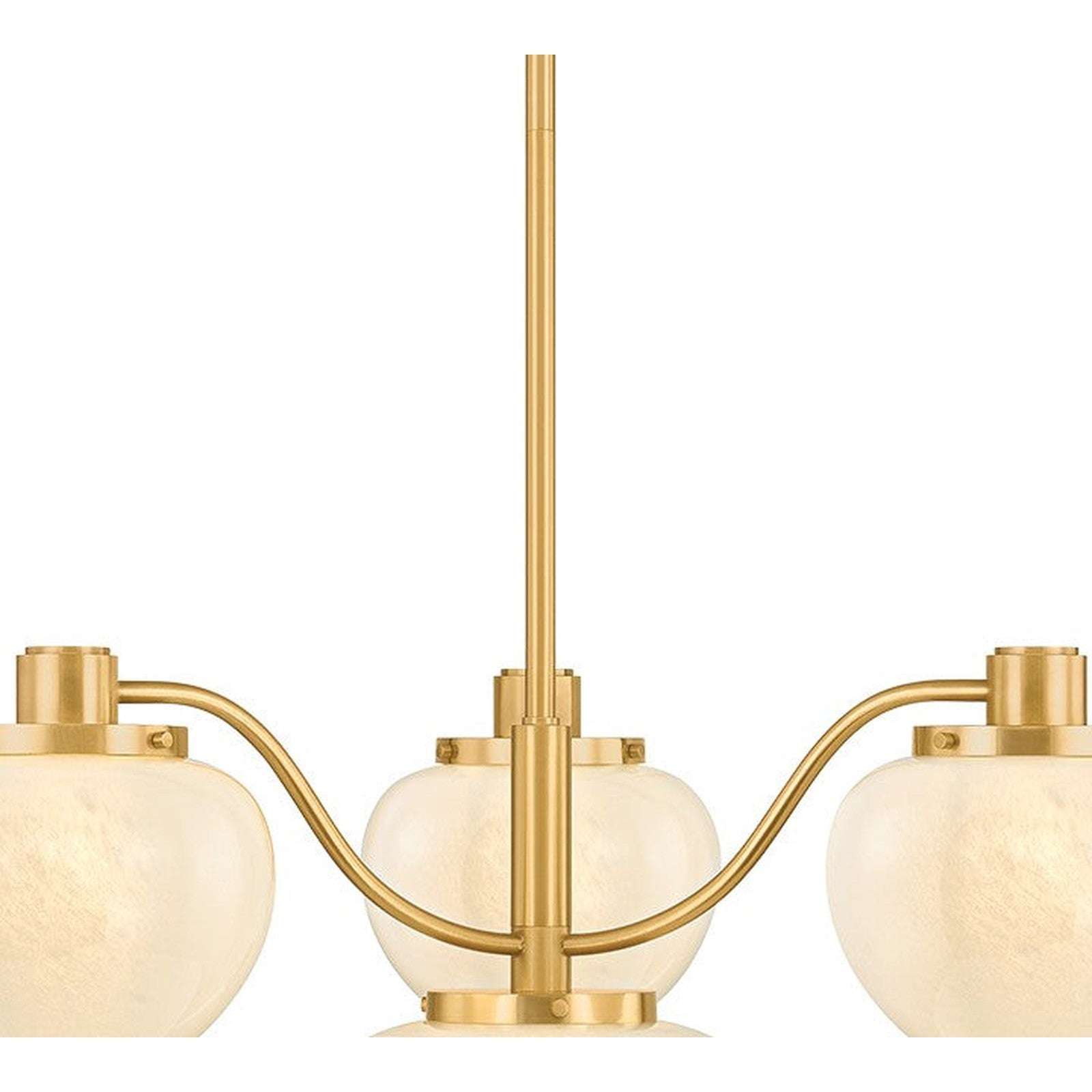 Camden Glass Four-Light Chandelier — Elegant Multi-Arm Ceiling Light with Warm Cascading Glow