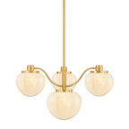 Camden Glass Four-Light Chandelier elegant multi-arm glass globe ceiling light with warm cascading glow in modern dining room