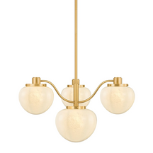 Camden Glass Four-Light Chandelier elegant multi-arm glass globe ceiling light with warm cascading glow in modern dining room