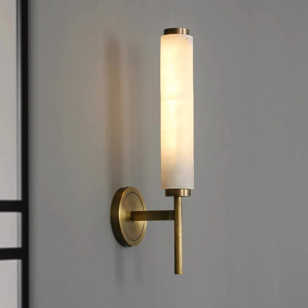 Candle Alabaster Sconce | Warm Ambient Lighting for Elegant Interiors - View 4