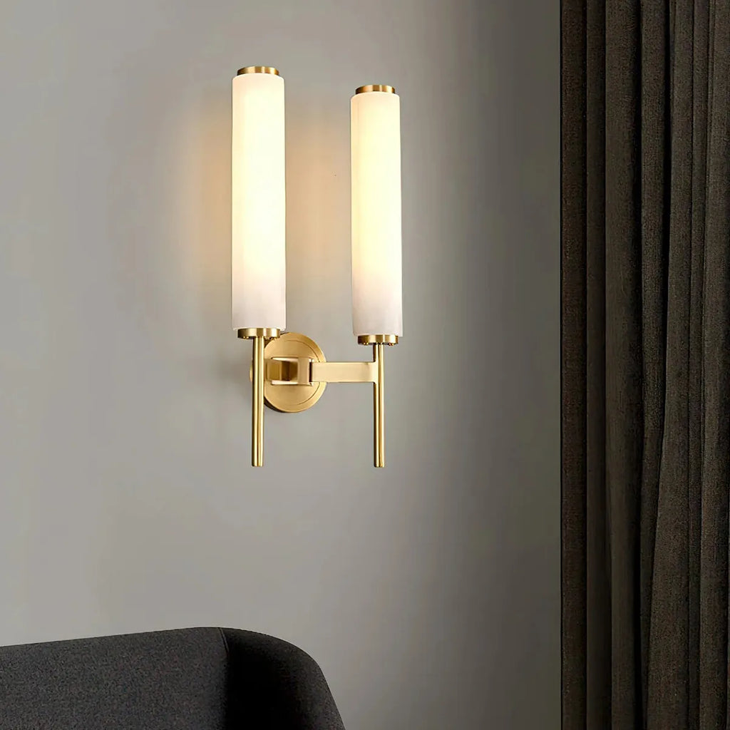 Candle Alabaster Sconce | Warm Ambient Lighting for Elegant Interiors - View 5