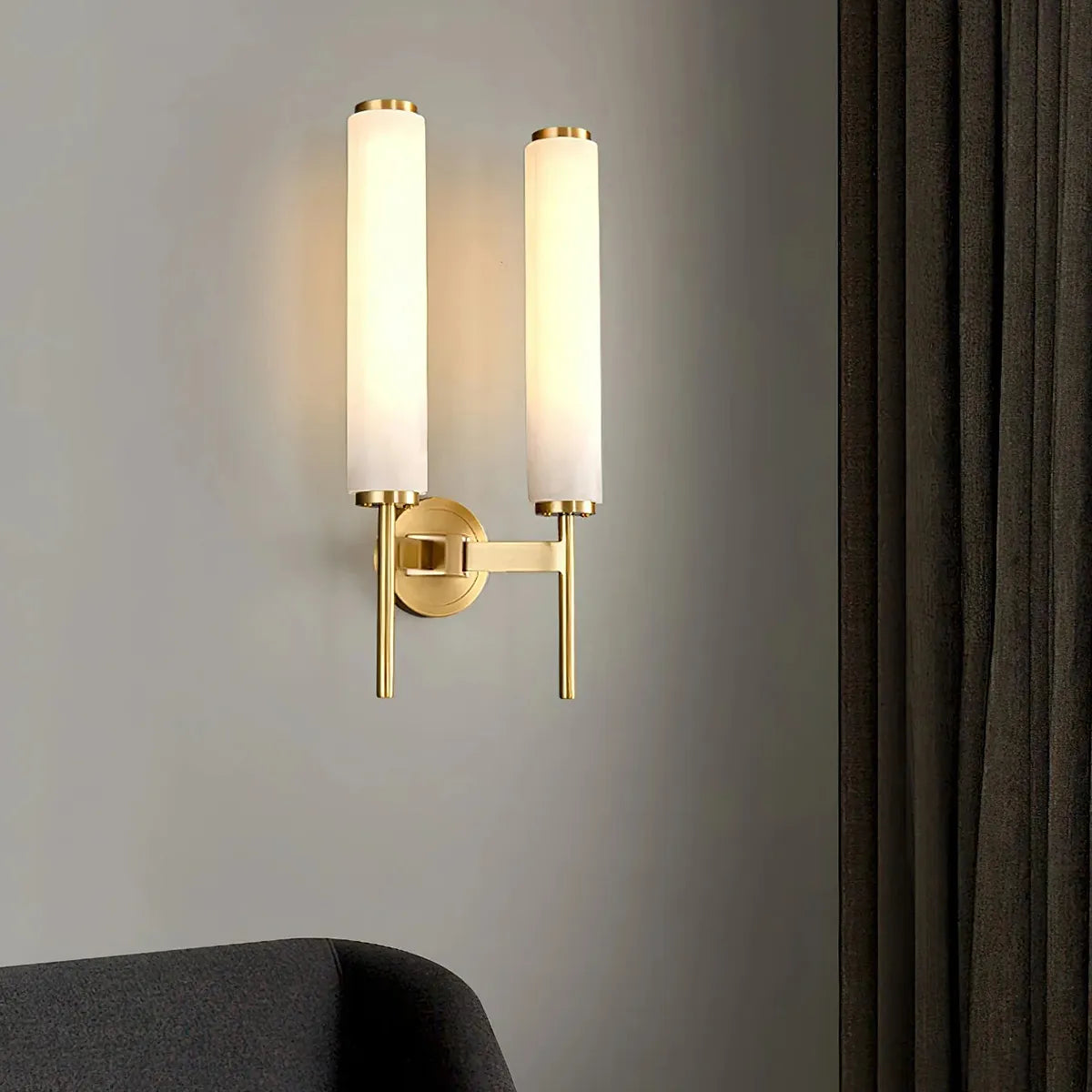 Candle Alabaster Sconce | Warm Ambient Lighting for Elegant Interiors - View 5