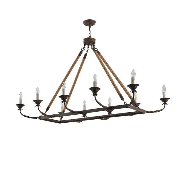 rope linear chandelier
