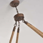rectangular hemp rope linear chandelier