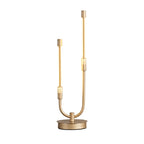 gold candle-stick lamp