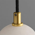 Carrara Alabaster Pendant Lamp – Hat Shaped Pendant Modern Minimalist Lighting - View 4