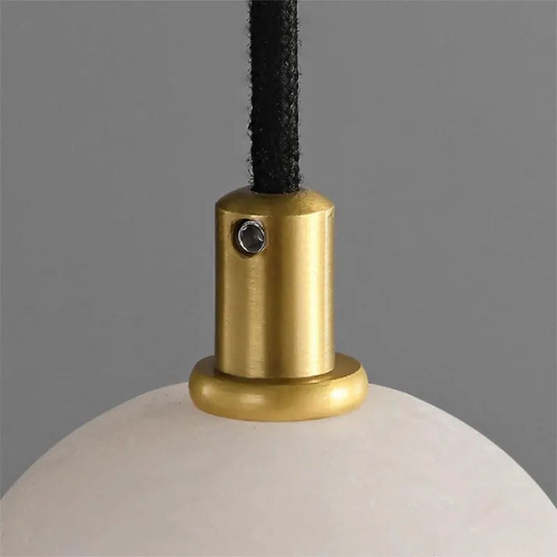 Carrara Alabaster Pendant Lamp – Hat Shaped Pendant Modern Minimalist Lighting - View 4