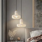 Carrara Alabaster Pendant Lamp – Hat Shaped Pendant Modern Minimalist Lighting - View 2
