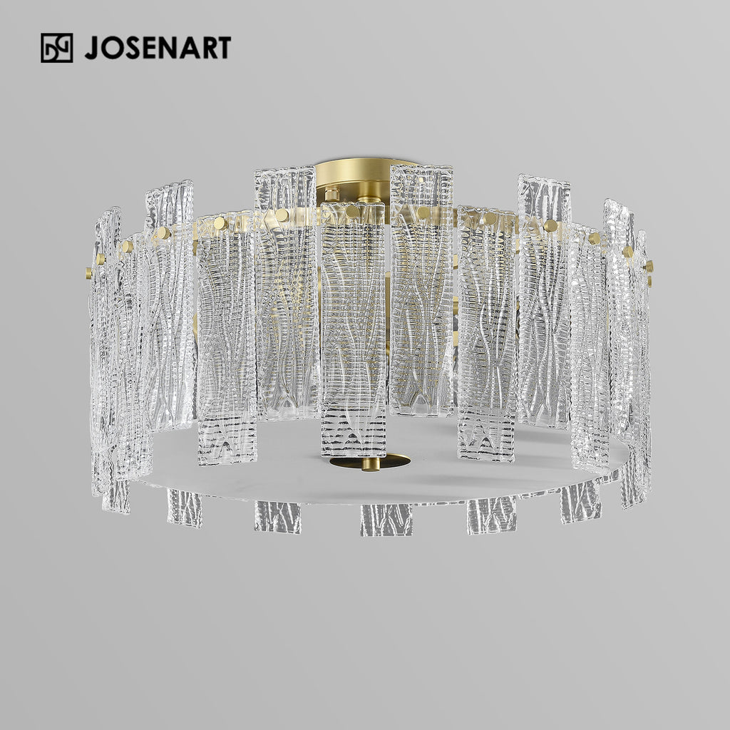luxury round glass chandelier
