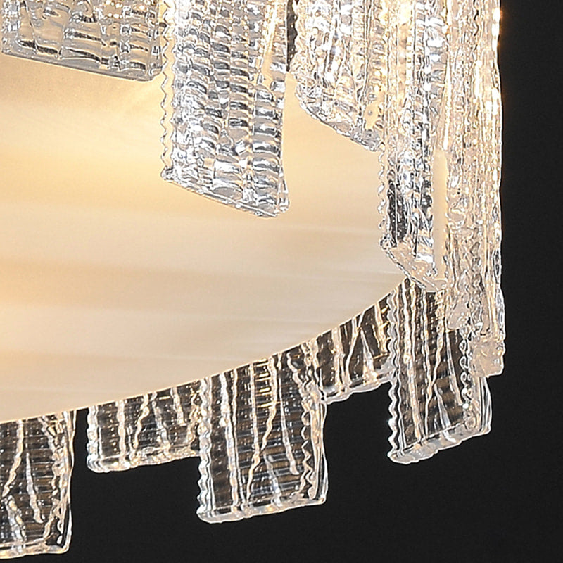 brass chandelier with clear glass