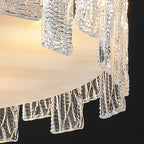 brass chandelier with clear glass
