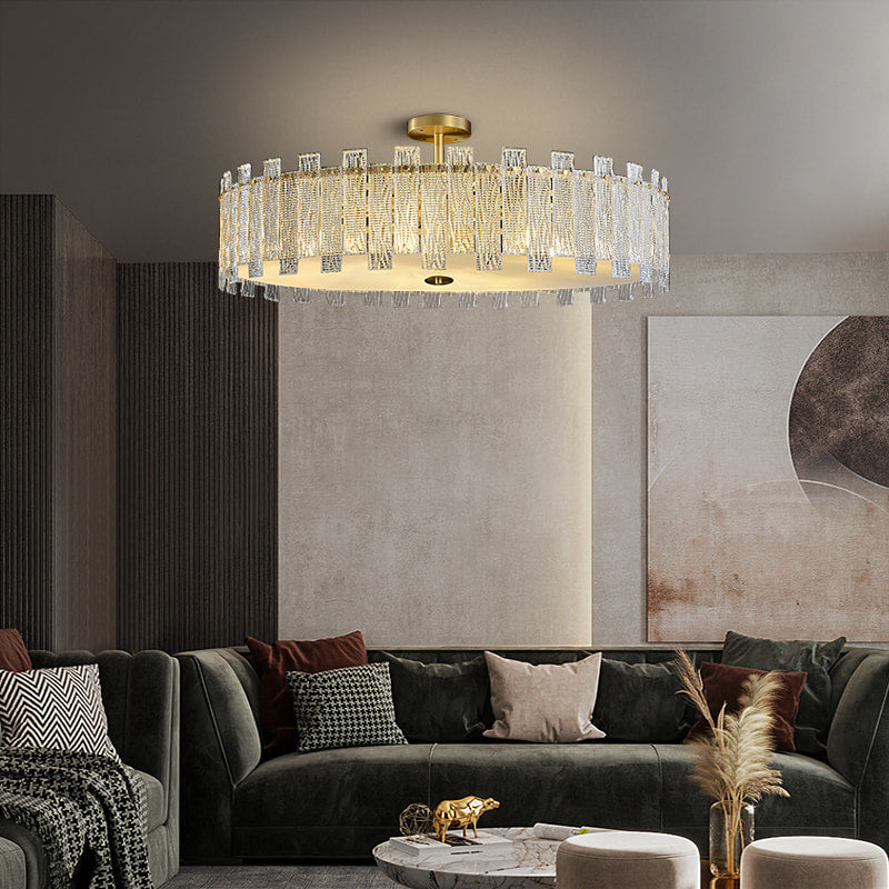 luxury clear glass chandelier