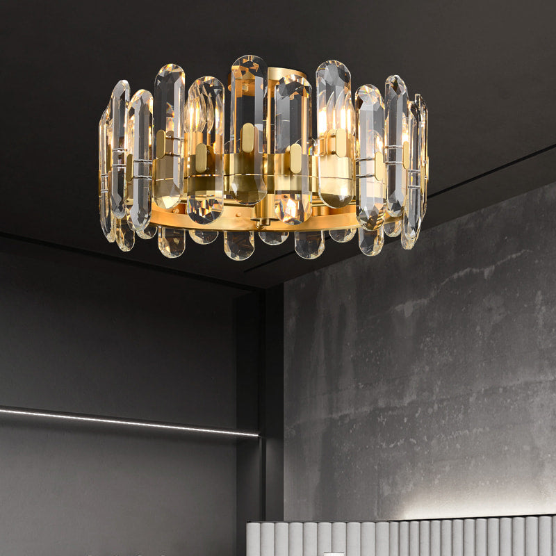 6-light with clear crystal lamp