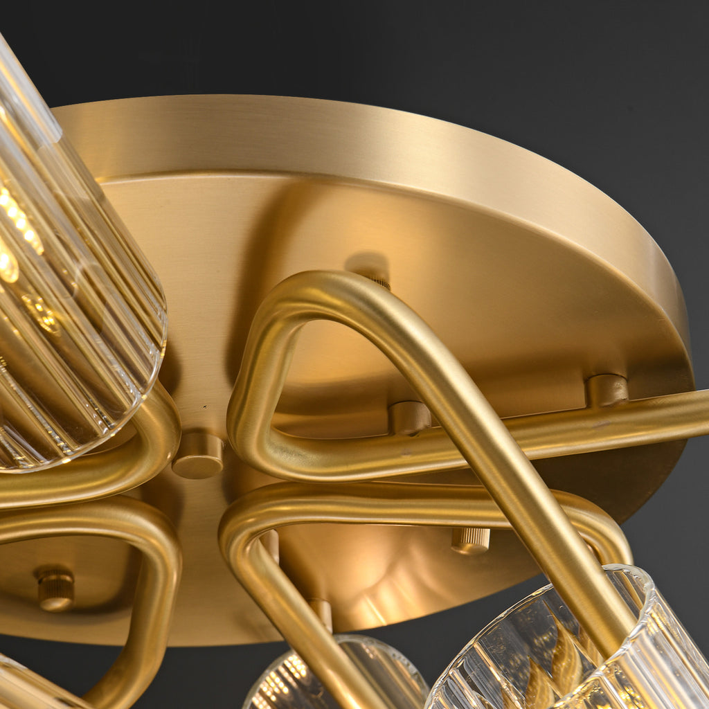 clear glass radial ceiling lights