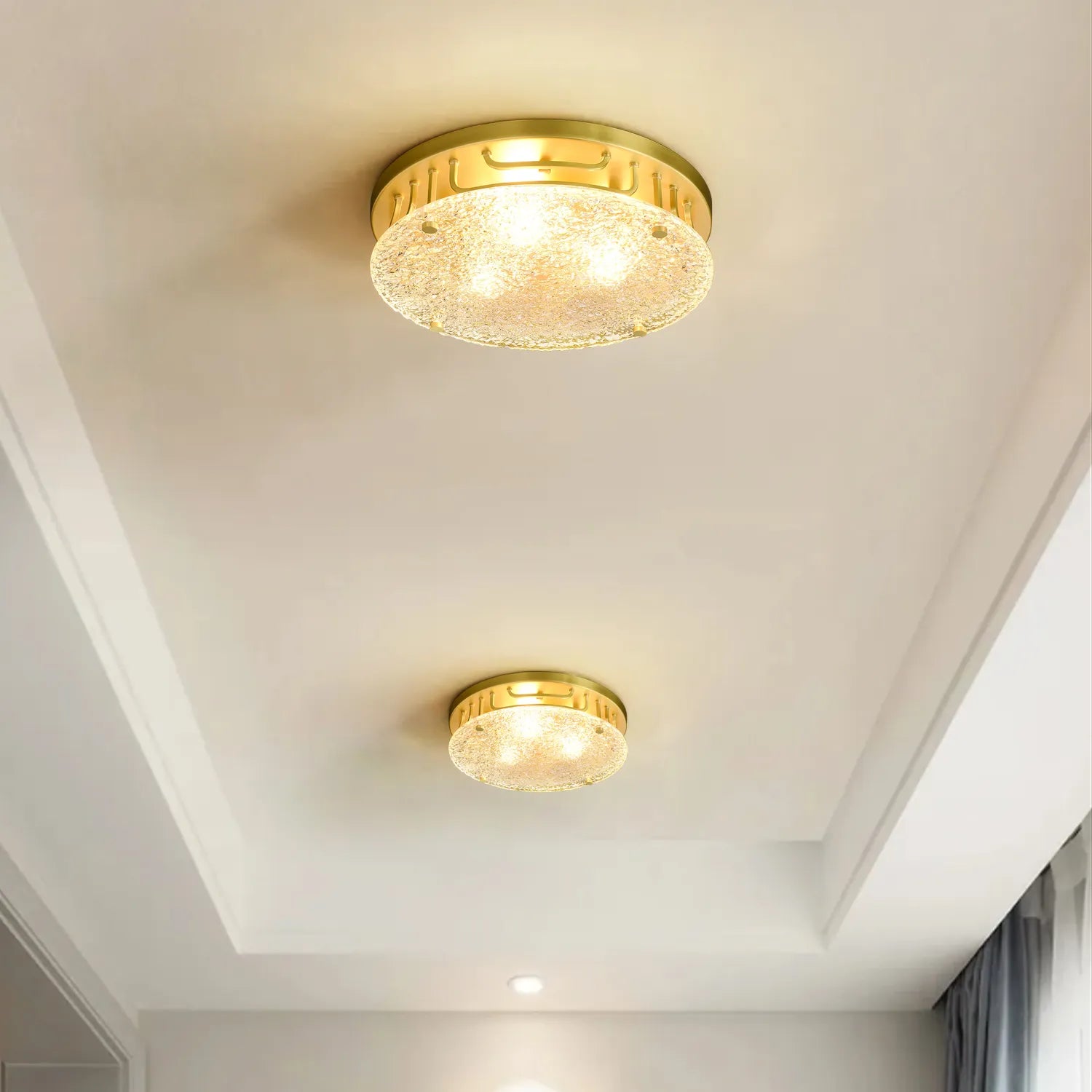 clear glass ceiling light