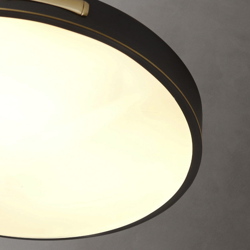 round black ceiling light