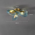 copper gold sky blue chandelier
