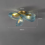 copper gold sky blue chandelier