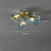 copper gold sky blue chandelier