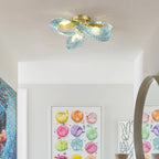 unique sky blue chandelier