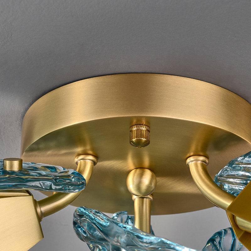unique glass chandelier