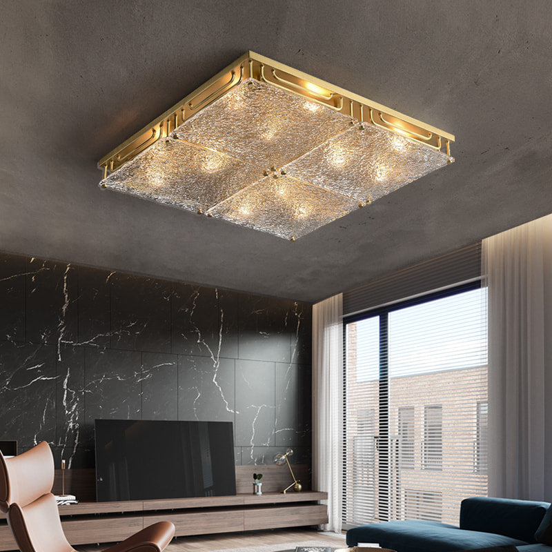 transparent glass fixture