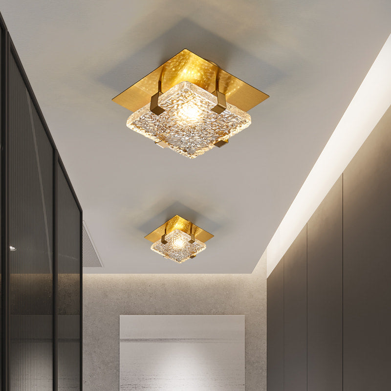 square glass led ceiling lights