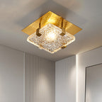 clear textural glass ceiling lights