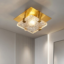 clear textural glass ceiling lights