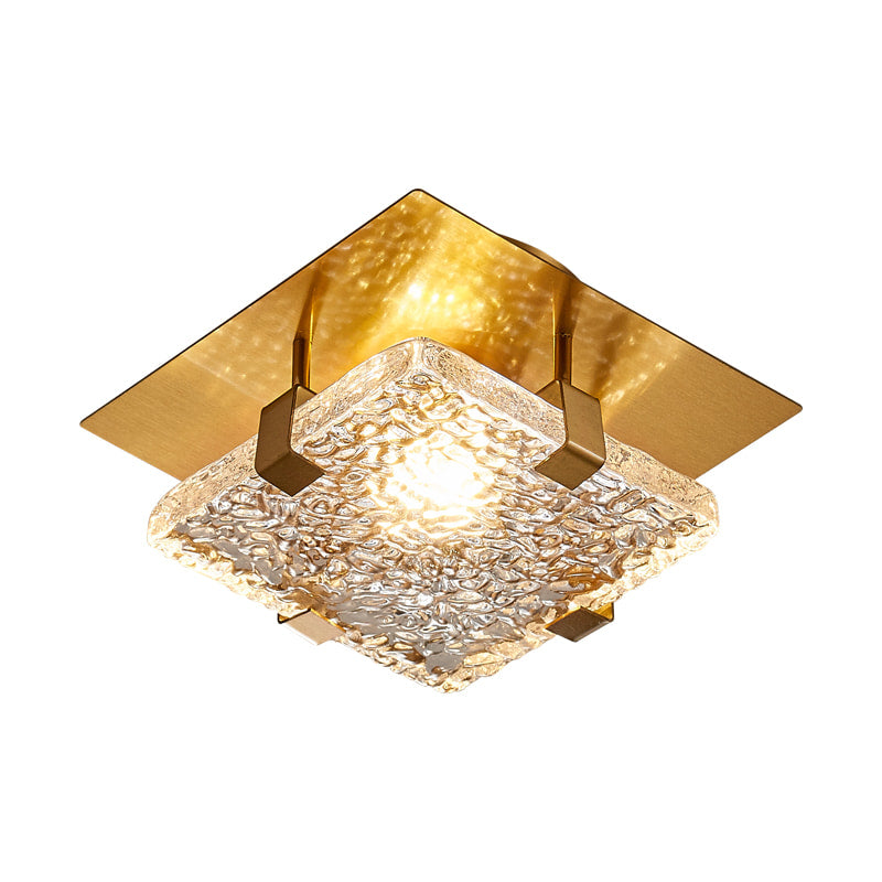 brass clear textural glass lights