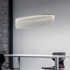 chain chrome chandelier