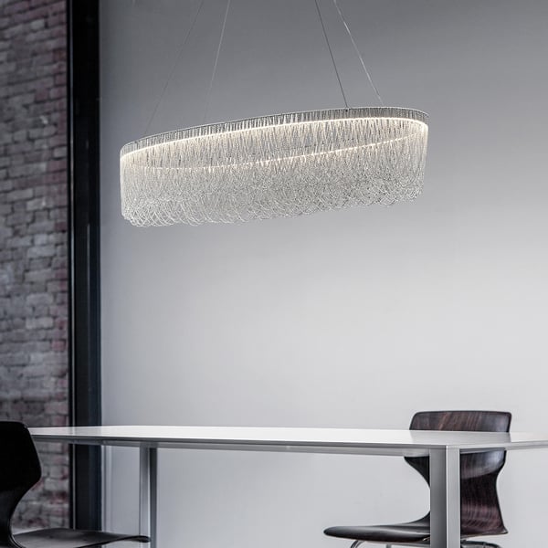 chain chrome chandelier
