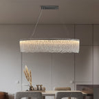 chrome tassel chandelier