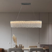chrome tassel chandelier
