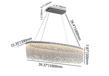 chain tassel led chandelier