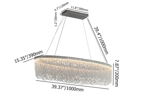 chain tassel led chandelier