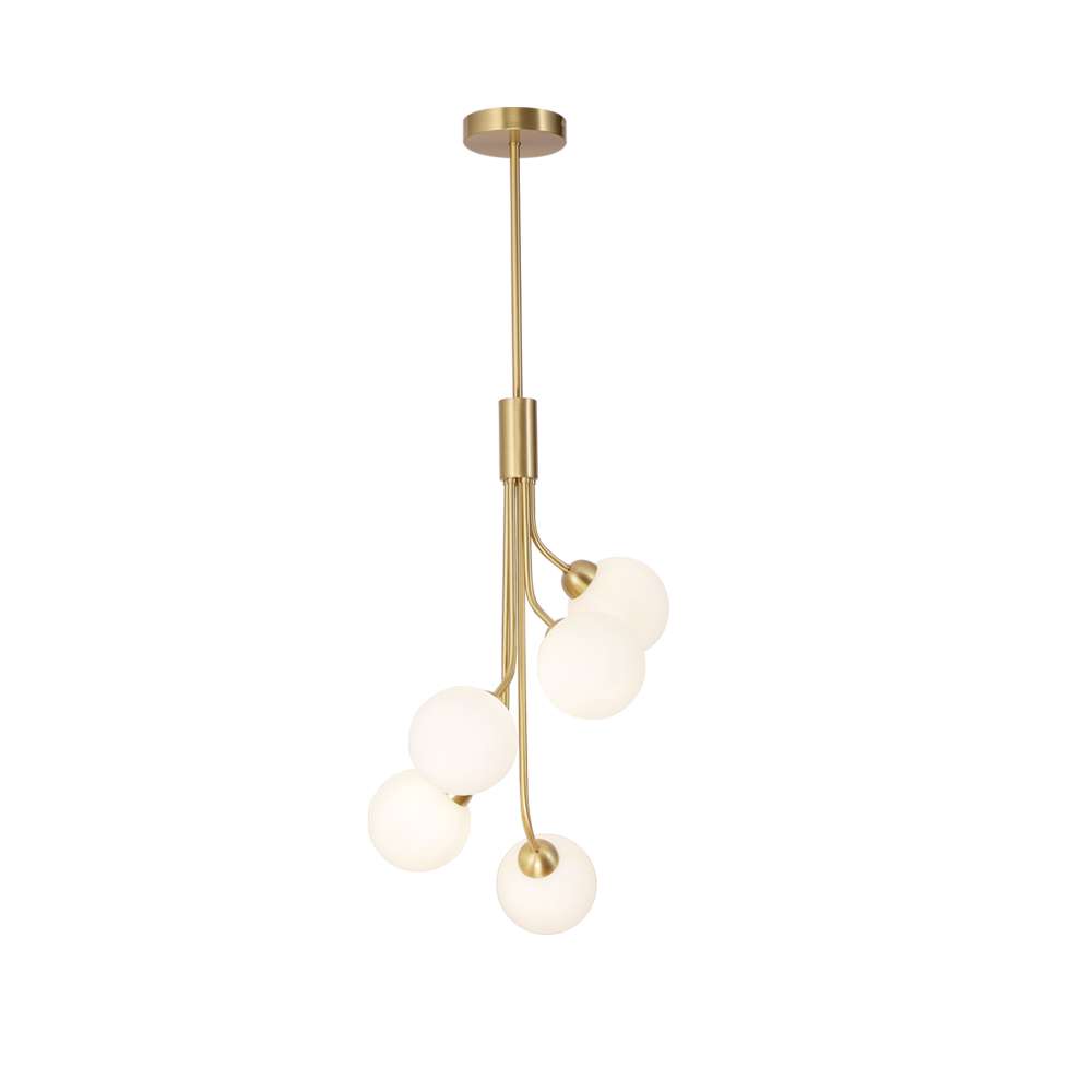 5-lights brushed hanging lamp