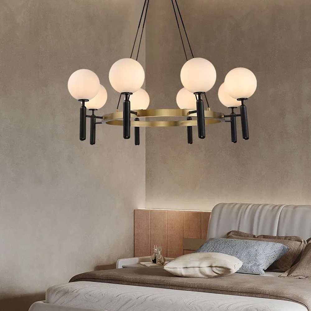 modern brass chandelier