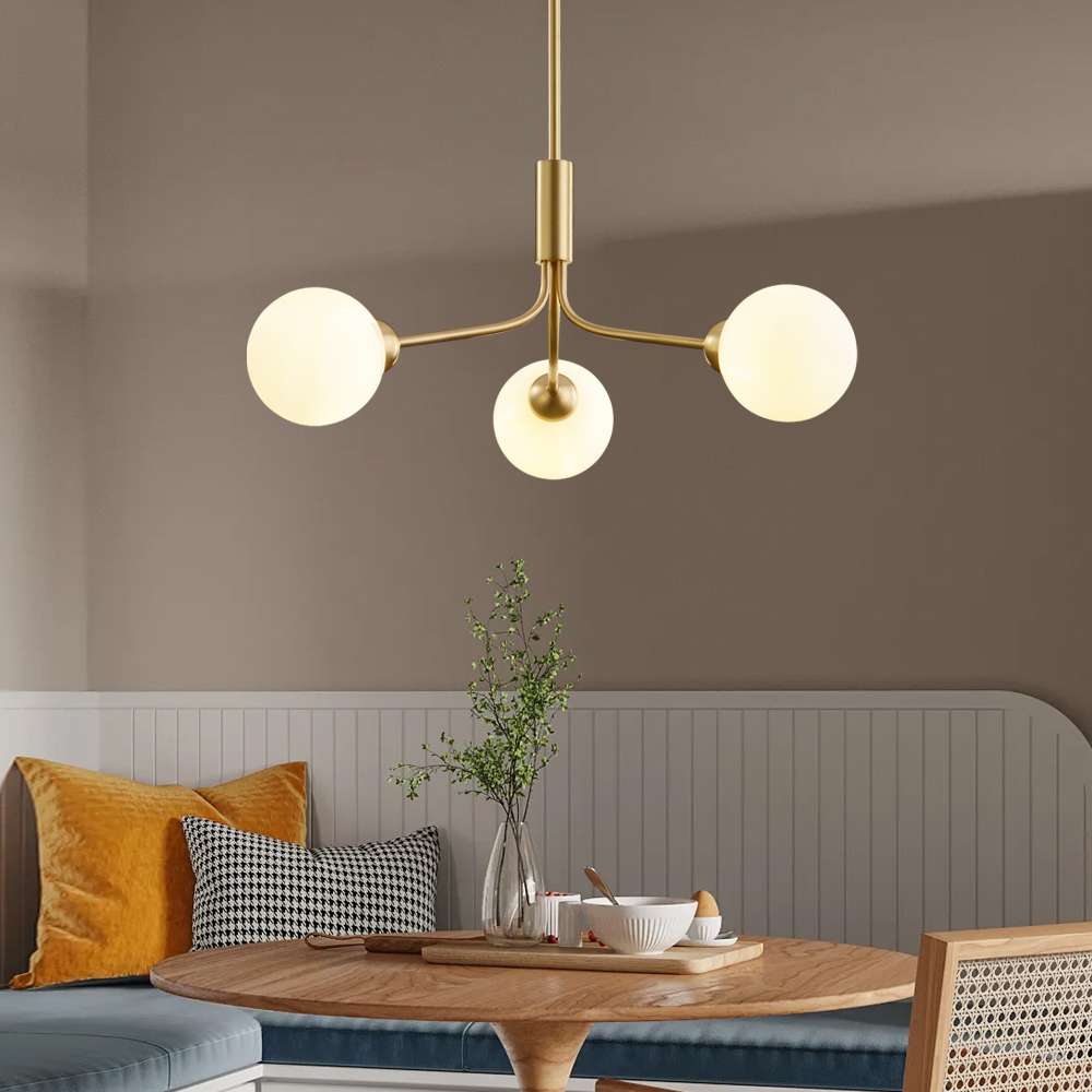 contemporary white glass pendant