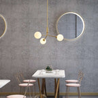 brass glass globe pendant