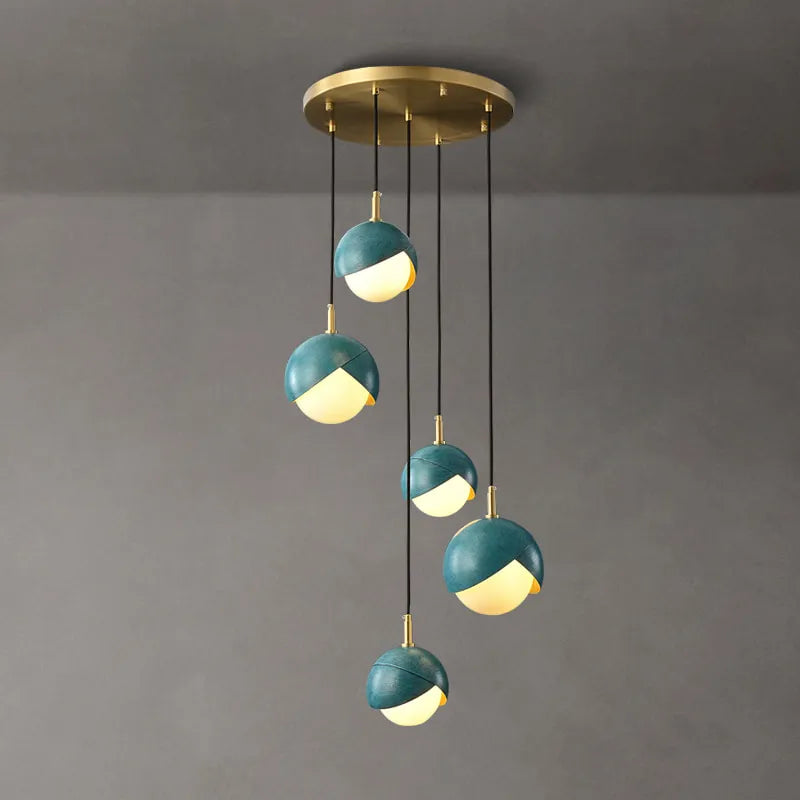 White Glass Chandelier