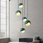 white shade chandelier