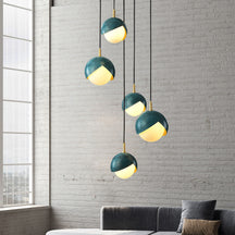 white shade chandelier