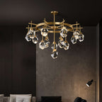 gem round brass chandelier