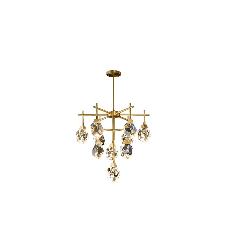 brass clear crystal chandelier